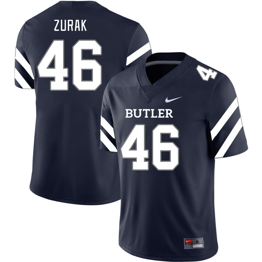 Men-Youth #46 Luka Zurak Butler Bulldogs 2023 College Football Jerseys Stitched-Navy